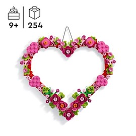 Lego Corazn Decorativo Set de construccin y decoracin Infantil, Idea de Regalo para el Da de San Valentn, Accesorio Mural para nias y nios 40638      
