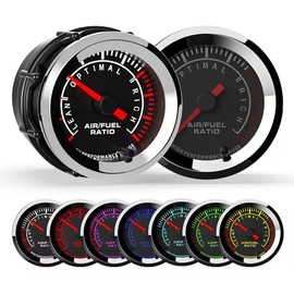 SINCO TECH 2'' 52mm A/F Ratio Gauge with Narrow Oxygen Sensor Car AFR Meter (A/F)