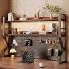 Desk Shelf, 2-Tier Desktop Organizer, 53.1" L,Desk Hutch Storage Rack