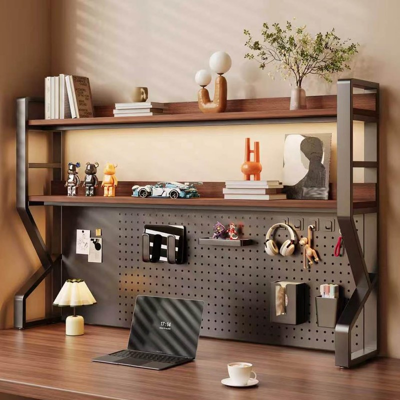 Desk Shelf, 2-Tier Desktop Organizer, 53.1" L,Desk Hutch Storage Rack
