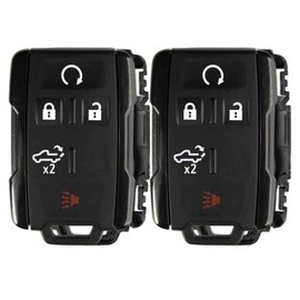 2X New Replacement Remote Key Fob Shell / CASE Compatible with & Fit for Select GM Vehicles (No Electronics or Chip Inside)