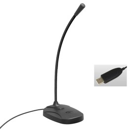 e-Better MO-MIC04U-B PC Microphone, USB Microphone, Mute Function, Omnidirectional 360° Remote Work, Telework, Web Conferencing, Game Commentary, Live Broadcasting, USB, Black