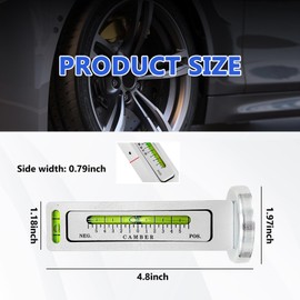 Suvnie Adjustable Magnetic Gauge Tool, Automotive Camber Castor Strut Wheel Alignment Tools, Universal Camber Gauge, Vehicle Tire Repair Accessories for Most Cars Trucks RVs