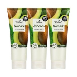 (엘지생활건강)온)더내추럴 순한 아보카도 클렌징폼120G x3 The Natural Mild Avocado Cleansing Foam 120g x3