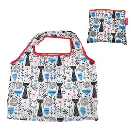Black Cat Folding Eco Bag, 07 black cat