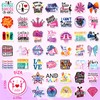 WAKEMOODEI 100PCS Cheer Stickers for Girls, Cheerleading Stickers Bulk, Pink
