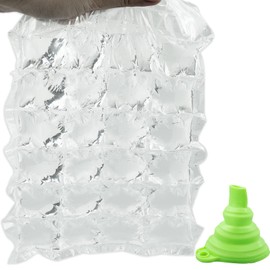 10 PCS Ice Cubes Disposable Ice Bag with Juice Funnel Seal, Ice Bags for Ice Cubes,Ice Cube Bags for Making Ice
