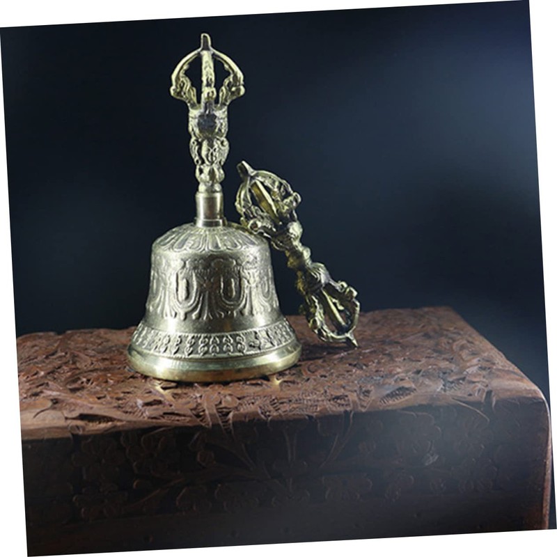 Alipis 1Pc Brass Vajra Bell Five Strand Tibetan Hand Bell
