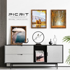 Picrit 16x20 Picture Frame, Photo Frame for Wall Mounting Display, Brown