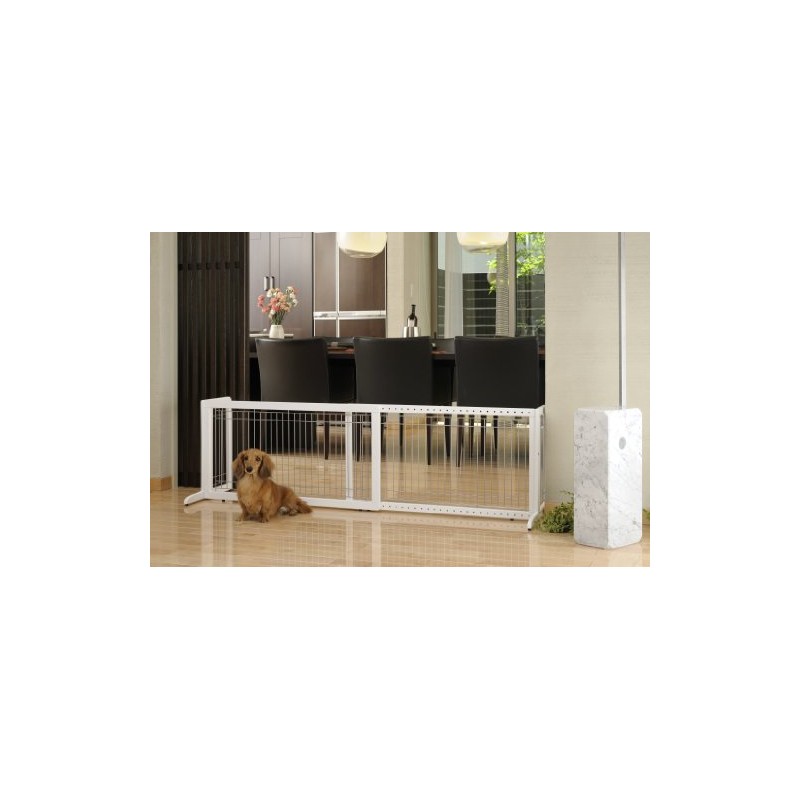 Richell Freestanding Pet Gate, Large, Origami White