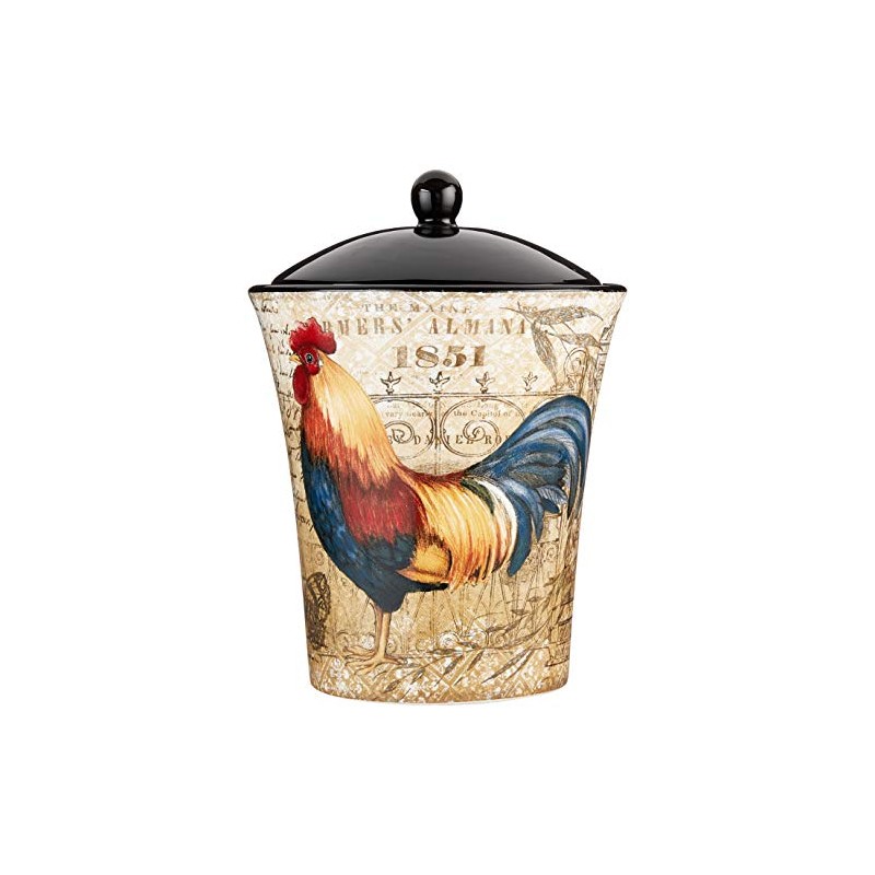 Certified International 23656 Gilded Rooster Canister Set (3 Piece), One