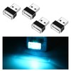 Ziciner 4 PCS USB LED Car Interior Atmosphere Lamp, Portable