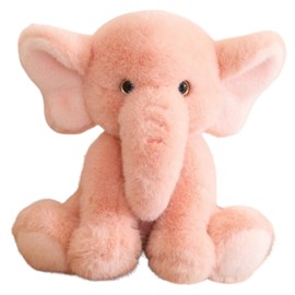 champracer Cuddly Toy Elephant Plush Toy Children Elephant Plush Doll Baby Toy and Plush Toy Elephant Cuddly Toy for Playing Gift Cuddling Cosy Cuddly Toy (23 cm, Pink)