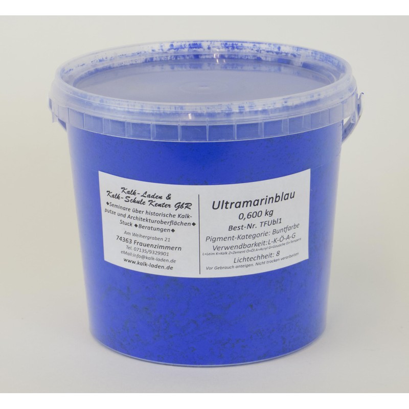 Colour Pigment Ultramarine Blue, 0.6 kg in Bucket, Colourful, Dry
