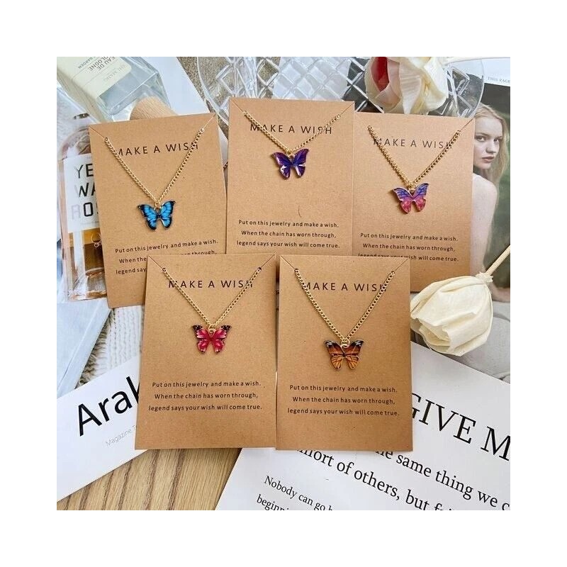 Unbranded Butterfly Necklace Pendant For Women Girls GIFT Make A