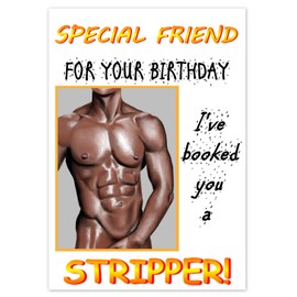 Funny Birthday Card Rude Adult Humorous for Women Female Stripper (Special Friend)