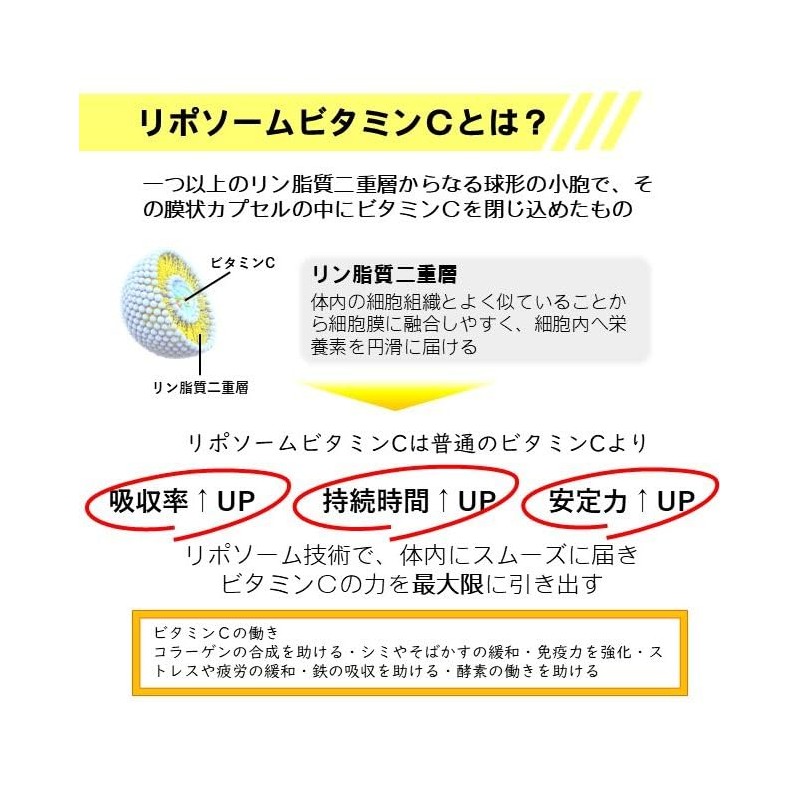 リポソームビタミンＣブースト 90粒 リポソームビタミンＣだけに特化 1000mg配合 30日分 国内製造