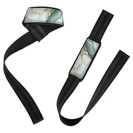 Correas de levantamiento de pesas, color verde salvia, de mármol, de 26 pulgadas, antideslizantes, resistentes, para levantamiento de pesas, culturismo, levantamiento de potencia, entrenamiento de