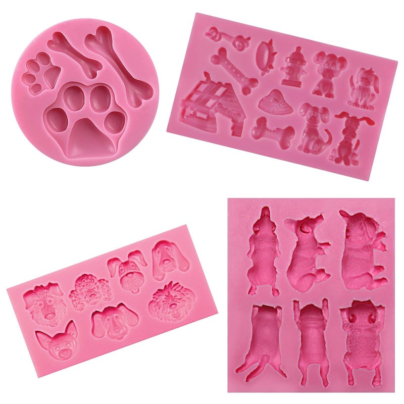 Funshowcase Puppy Dogs Fondant Mould 4-Count