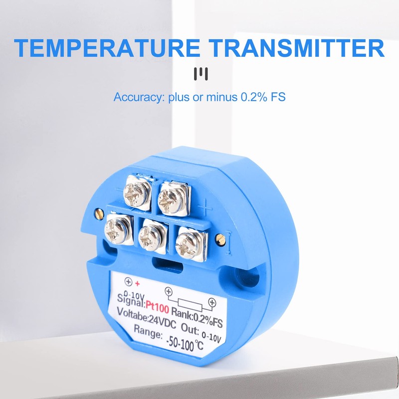 Happysnow RTD PT100 Temperature Transmitter DC24V Minus 50~100 Degrees Output