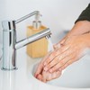 2 x Soap Dispenser, Refillable, Pump Dispenser, Bamboo & Plastic,