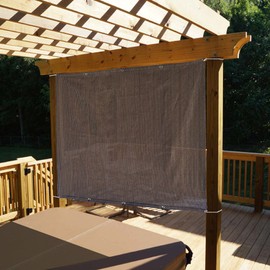 Alion Home© Sun Shade Privacy Panel with Grommets on 2 Sides for Patio, Awning, Window, Pergola or Gazebo - Mocha Brown (6' x 4')