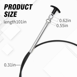 Vkinman AM132704 Snowblower Cable Push Pull Spout Control Input Cable kit Replacement for John Deere Snow Thrower Tractors Snow Blower GX LX GT 100 Series 265 285 335 345 425 445 X565 X475 X720