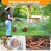 GRVEE Retractable Garden Hose Reel 1/2 In x 130 Ft