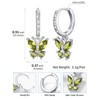 Silvercute Dangly Earrings Womens Peridot August Birthstone Butterfly Dangle Earrings