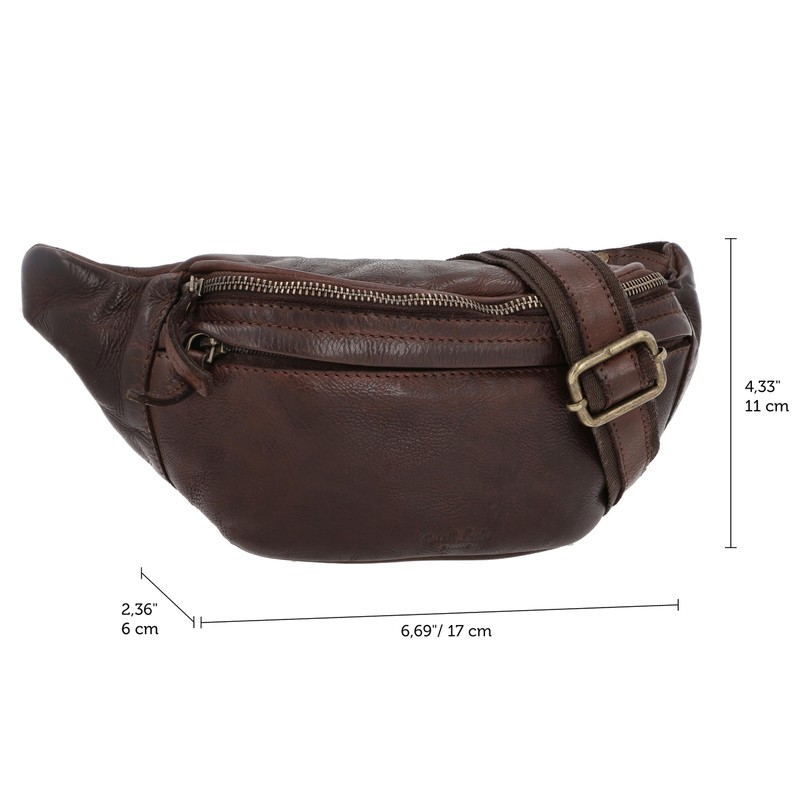 Gusti Spencer Leather Belt Bag, Bum Bag for Men and