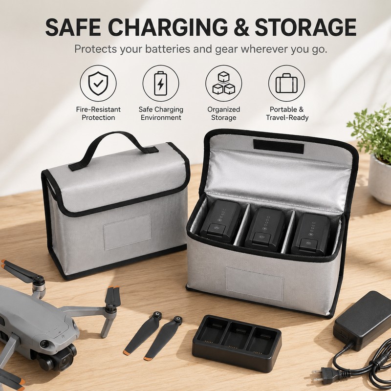 Lithium Battery Safety Bag for RC & Drone Storage –