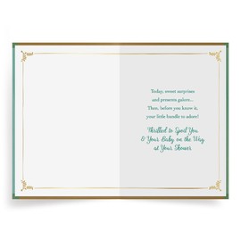 Designer Greetings Premier Collection Baby Shower Card, Baby Carriage (Includes White Envelope) – Perfect for Baby Shower Gifts and Celebrations