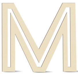 Large Wooden Letters 14 inch for Wall Decor Crafts Big Wood Letter M 1/5 Inch Thick Unfinished Alphabet Cutouts Paintable Letters for DIY Wreath Home Party Wedding Baby Nursery Decorations (M)