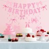 Pink Birthday Party Decorations Pink Bows Birthday Banner With Hanging