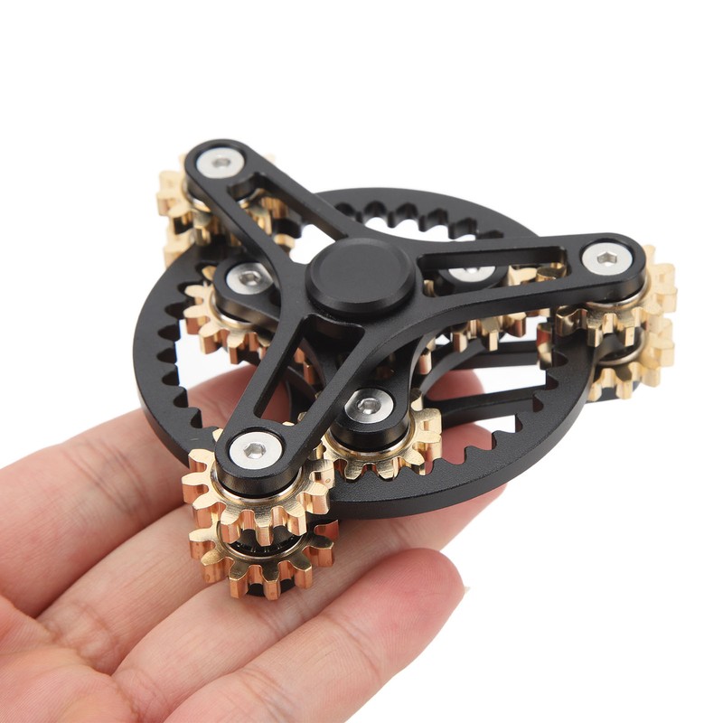 Fingertip Gear Toy 4 Gears Decompression Metal Finger Hand Brass