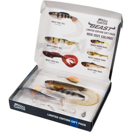 Abu Garcia Beast Complete Soft Bait Fishing Lure Set for Pike Including Hook, Weight and Spinner Bait. Gift Box for Pike Fishing with Ready to Catch Lures, Mixed Sizes