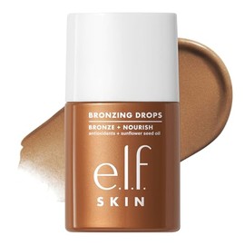 e.l.f. SKIN - Gotas bronceadoras, bronceador líquido para rostro y piel, crea un brillo bañado por el sol, infundido con vitamina E, vegano y libre de