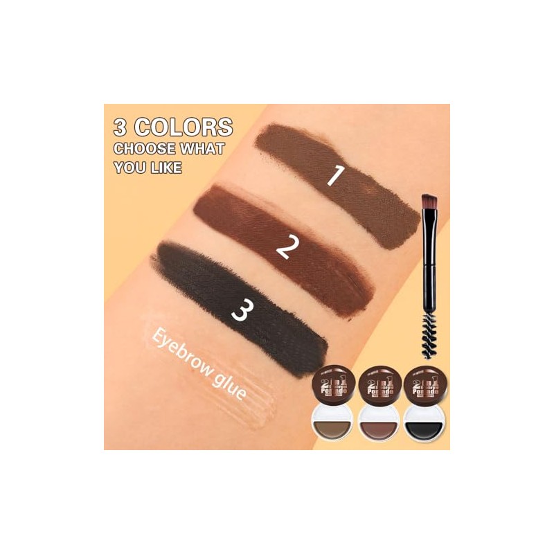 Bluemega Crema de Cejas Bicolor 2 en 1 y Gel