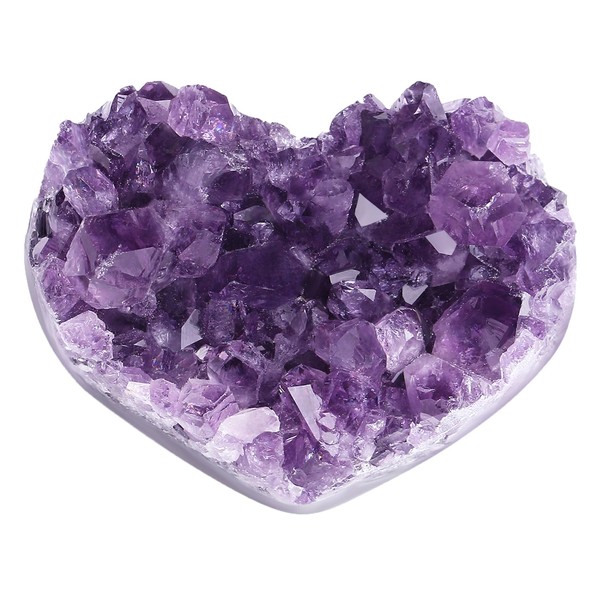 SAHOOTTIE Heart Amethyst Crystal Amethyst Geode Amethyst Cluster Crystal Heart