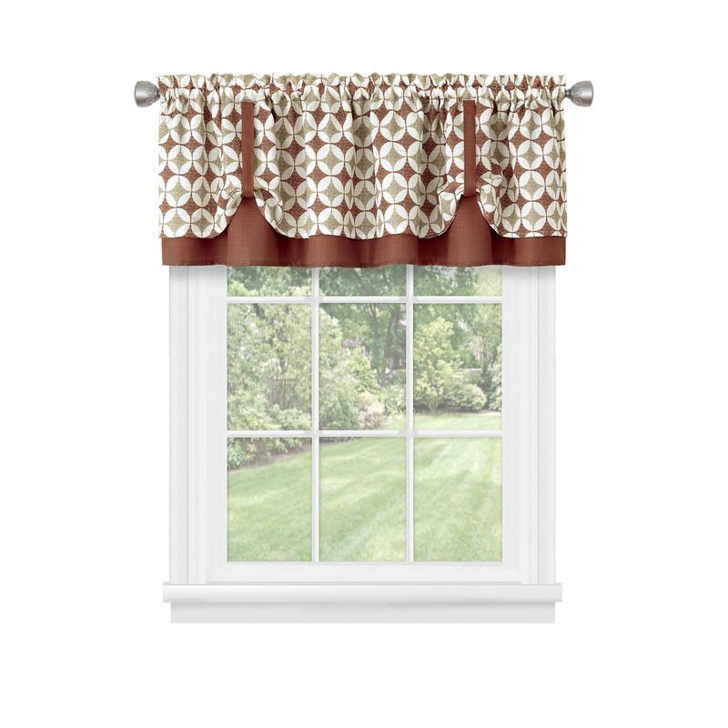 Achim Home Furnishings Callie Double Layer Pickup Valance 58x14 -