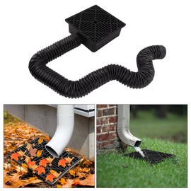 Bewinner Gutter Downpipe Extensions,Flexible,Universal Drain Downpipe Extension,Drainage Connection,No Digging,Flat Catch Basin,Downpipe Extension Kit