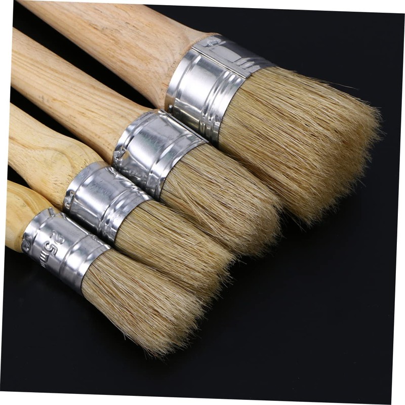 Operitacx 4pcs Round Head Paint Brush Set Large for Fence