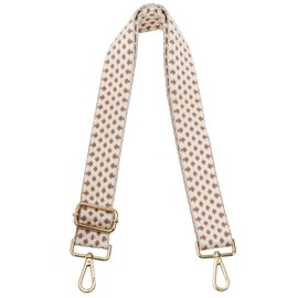 ZANQANO Purse Strap Replacement Crossbody Bag Women Wide Adjustable Jacquard Woven Handbag Straps (Dot Pink,Gold hardware)