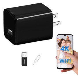 Smart USB Camera Charger WiFi , HD 1080P Wireless Camera, Security Camera App Live Feed for Home Indoor & Outdoor​