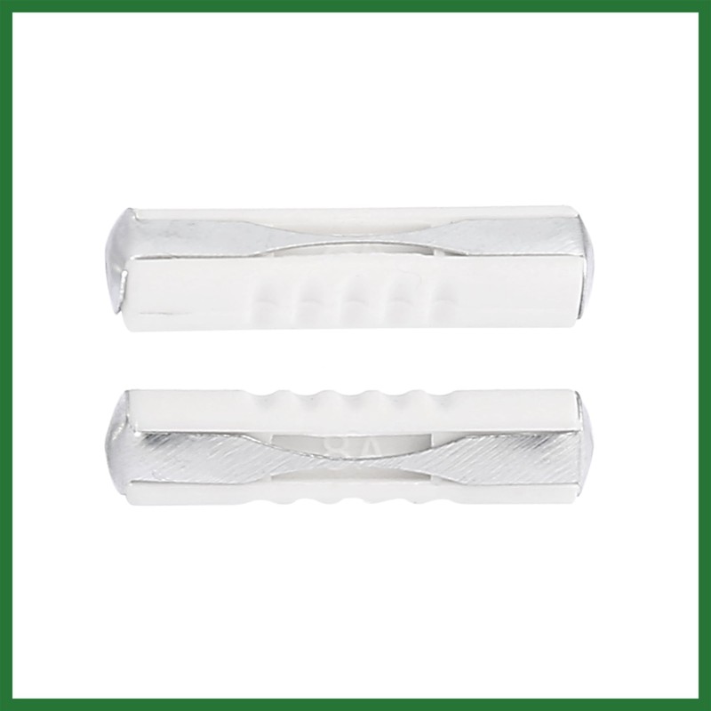 Motoforti 100 Pcs White 8A Car Fuse Tube Universal 25x6x5mm