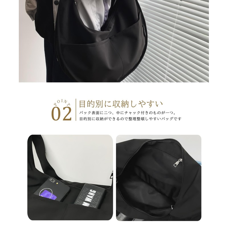 Raizm 【Lightweight and Large Capacity】Shoulder Bag Messenger Bag Men's Women's