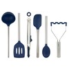 Tovolo Silicone Cooking Utensil Set of 6 Deep Indigo Ladle