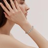 JERWLI Natural Opal Bracelet for Women Sterling Silver White Opal