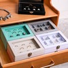 Frebeauty Rings/Earring Organizer Tray with Clear Lid,7 Slots Ring Box