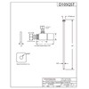 Westbrass D105QST-62 5/8" x 3/8" OD x 20" Flat Head